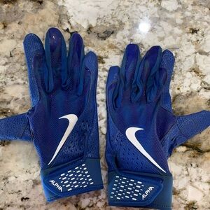 Nike Blue and White Sports Gloves